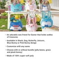 thumbnail image 6 of Personalized Easter Basket for Kids, Custom Fillable Holiday Basket with Plush Furry Critter Design, Optional Basket Stuffers, Blue Bunny Model, 6 of 9