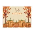 thumbnail image 2 of Costeam Vintage Pumpkin Fall Placemats 16.5x12.6 Inch Thanksgiving Harvest Table Mats, Reusable Washable Seasonal Table Decor, for Family Dinners Outdoor Parties Restaurant Catering, 2 of 6