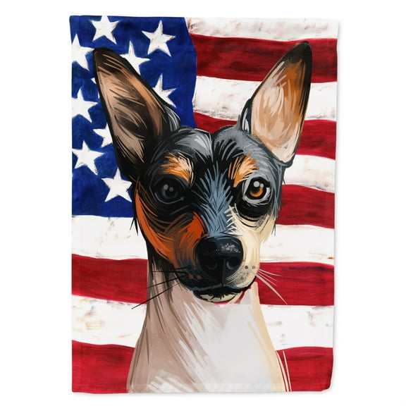 Carolines Treasures CK6674CHF Ratonero Valenciano Dog American Canvas House Size Outdoor-Flags, Multicolor