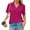 Purple #27, variant on WULMLEO Plus Size Collared Polo Shirts Summer Short Sleeve V Neck Business Tops for Women Dark Green S