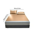 thumbnail image 2 of Ice Silk Cooling Mattress Cover for Summer, Machine Washable Naked Sleeping Mat with Breathable Fabric and Bonus Pillowcase, Perfect for Hot Sleepers and AC Rooms, 2 of 5