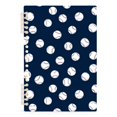 thumbnail image 7 of FORMRS 1-Subject Spiral Notebook 8" x 5" College Ruled 60 Refillable Sheet A5 Hard Cover, 2 Pack, Navy Blue Baseball Pattern, 7 of 7
