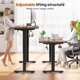 thumbnail image 2 of CHENZM Gaming Desk with LED Lights,Computer Desk Adjustable Electric Standing Height Office Desk with 3 Memory Preset,Storage Side Pocket and Cable Management,Rustic Brown，48 x 24 Inch, 2 of 10