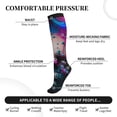 thumbnail image 3 of Lsque Modern Abstract Colorful Skull B Pattern Sport Compression Socks for Men & Women 15-20 mmHg Knee High Nurse Pregnant Running Medical and Travel Athletic, 3 of 6