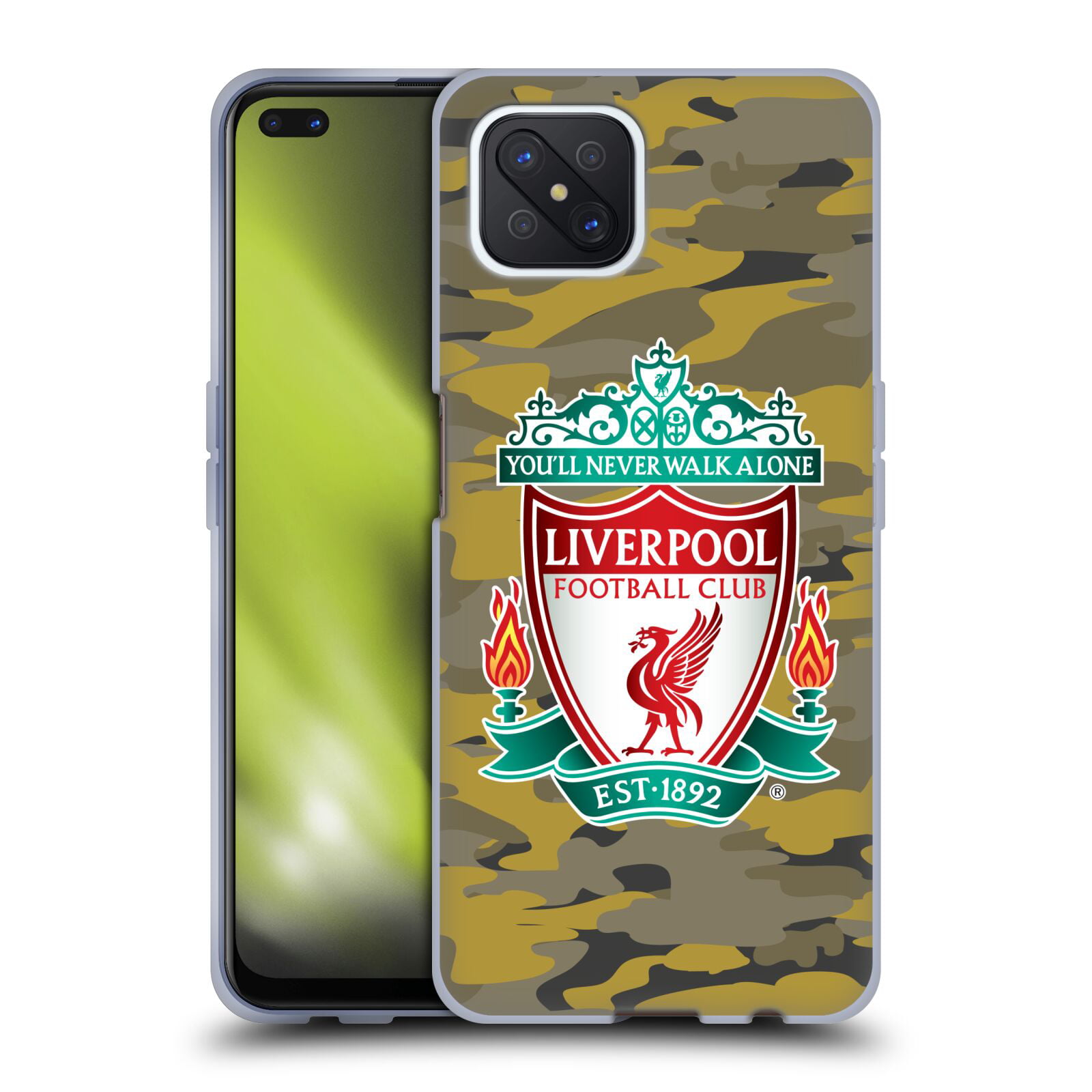 Head Case Designs Officially Licensed Liverpool Football Club Gold LFC On Black Liver Bird Soft Gel Case Compatible With OnePlus Nord 2 5G