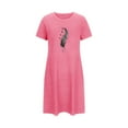 thumbnail image 5 of HaoXianJian Women's T-Shirt Nightgown Short Sleeve Sleepshirts Comfy Ladies Casual Cover Ups Nightdress, 5 of 7