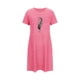 thumbnail image 5 of Camisón corto de talla grande para mujer, camisón de manga corta con estampado de pecho a la moda, camisón para mujer, 5 of 7