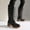 Black, variant on Women Round Toe Warm Knee High Boots Plus Size Mid Heel Quilted Fabric Tall Boots Non Slip Outsole for Fall Winter Commuting Travel White
