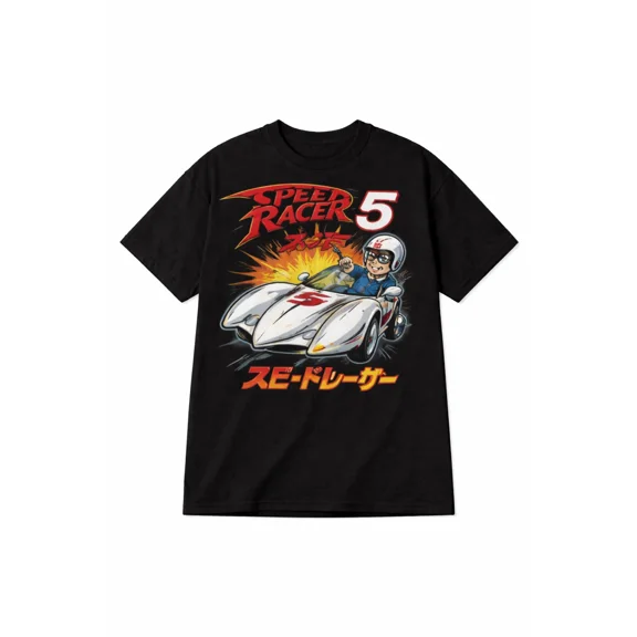 Speed Racer Mach 5 Graphic Japanese Anime Retro Style Tee Unisex T-Shirt ,up to size 5XL