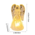 thumbnail image 3 of LED Angel Night Light – Crystal-Like Acrylic Cherub Ornament for Christmas Decoration – White Glowing Mini Angel Figurine for Table, Shelf, or Holiday Centerpiece (1 Pack), 3 of 4