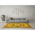 thumbnail image 3 of Ahgly Company Indoor Square Abstract Yellow Modern Area Rugs, 4' Square, 3 of 4
