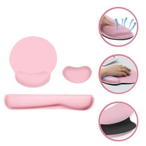 NIYANGLE Pink Mouse Pad and Wrist Rest for Accurate Mouse Positioning 1 Set