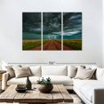 thumbnail image 3 of Elephant Stock Double Lightning In Colorado Wall Art - Horizontal Multi Panel Canvas - Living Room Wall Decor - Nature Multi Panel - Teal And Blue Decor - 74" x 48", 3 of 8
