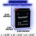 thumbnail image 6 of PowerStar YTX14AH-BS ATV Battery Compatible with Yamaha YFM350X Warrior, 6 of 6