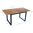 thumbnail image 5 of Inspirer Studio Modern Style Extendible Dining Table MDF with Black Metal Legs in Light Brown Wooden Color, 5 of 5