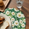 thumbnail image 4 of Round Placemats White Daisies 15 inch Set of 6 Table Mats for Dining Table Spring Garden Heat Resistant Non-Slip Kitchen & Home Decorative Place Mat Set, 4 of 8