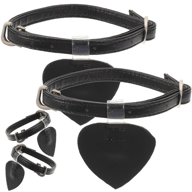 Friction Reduction Strap for Shoes Black Microfiber Designed for Dancing 2 Pairs