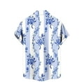 thumbnail image 3 of APEXFWDT Men's Hawaiian Shirt Tropical Aloha Shirts Short Sleeve Beach Holiday Shirt Casual Cuban Shirts, 3 of 5