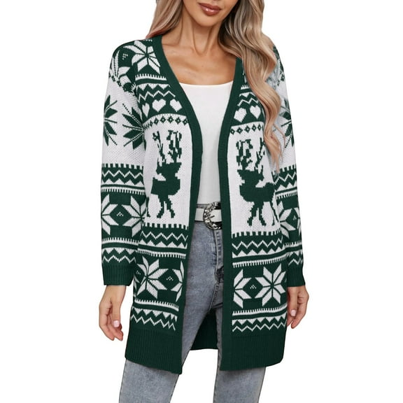 Sweaters for women Festive Cardigan Knit Sweater Coat For Seasonal Celebrations christmas sweater women