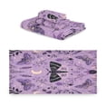 thumbnail image 2 of 3 Sizes of Towel Sets Including Bath Towel Hand Towel and Washcloth for Daily Use Purple Moths, 2 of 8