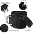 thumbnail image 2 of 1 par de correas de tobillo, puños de tobillo, puños de tobillo con anillo en D para máquinas, puños de entrenamiento acolchados ajustables para retroceso, entrenamiento de glúteos, 2 of 5
