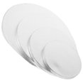 thumbnail image 1 of OULII 4pcs Cake Cardboard Rounds Cake Base Boards Display Silver Corrugated Paper for Bakeries, 1 of 8
