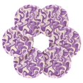 thumbnail image 2 of Haosy Set of 6 Drink Woven Coaster with Holder Heat Resistant Non-Slip Bar Coasters 4 Inches Purple White Flow, 2 of 7