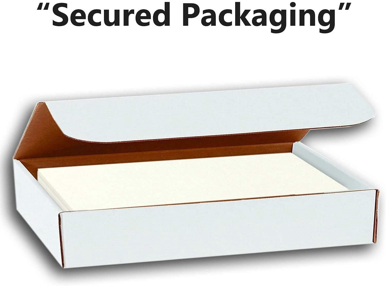 Hamilco Linen Textured Cardstock Paper  8 1/2 x 11" Blank Thick Heavy Weight 80 lb Cover Card Stock for Printer - 50 Pack Natural