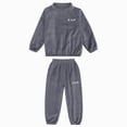 thumbnail image 2 of NOLDARES Baby Toddler Girl Fall Winter Clothes Long Sleeve Sweatshirt Top and Relaxed Pants Set Cute Print Outfits Clothing 2pcs(Grey,7-8 Y), 2 of 4