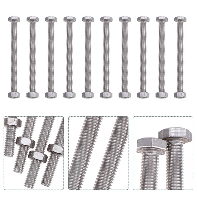 unbranded 10Jgo Tornillos Hexagonales De Acero Inoxidable Con Alta Resistencia Y Anticorrosión