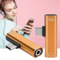 thumbnail image 3 of 2Pcs 2 In 1 TypeC To 3.5mm Assist Audio Cable Wire  Headset Distributor Adapternoir Noir  Portable Power Banks, 3 of 8