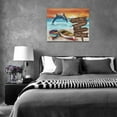 thumbnail image 6 of Beach Wall Art Coastal Dolphin Bathroom Decor Ocean Boat Dolphin Pictures Wall Decor Nautical Canvas Prints Artwork Home Decoration For Bathroom Living Room Bedroom Office Framed 16"x12", 6 of 6