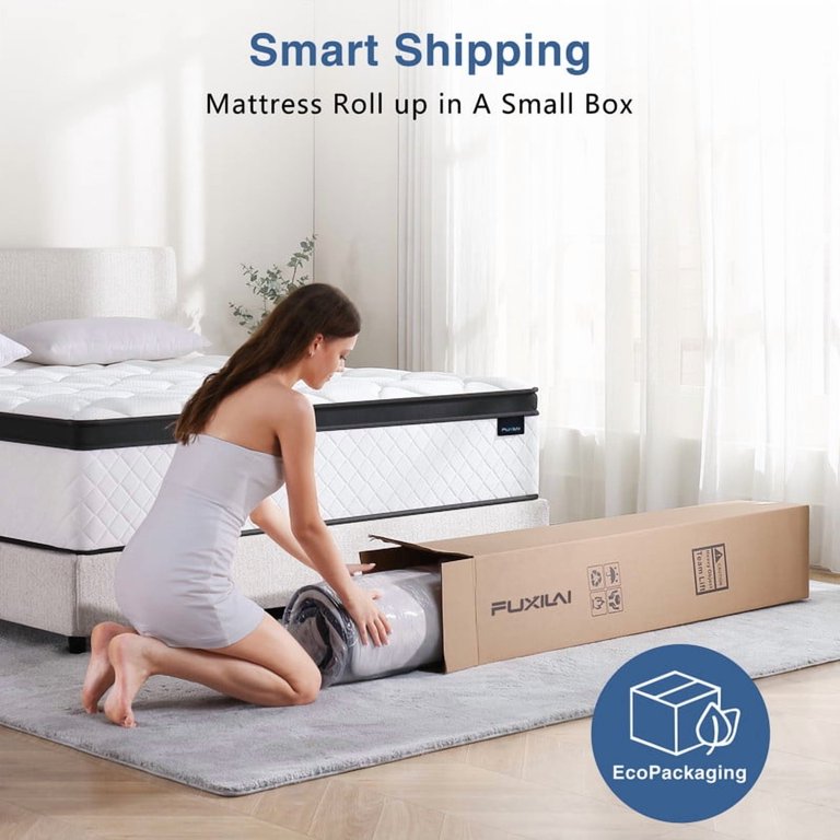 Fuxilai Full Size Mattress, 10 Inch Hybrid Memory Foam Full