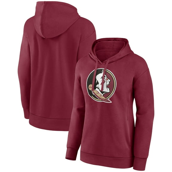 Women's Garnet Florida State Seminoles Team Primary Logo Pullover Hoodie