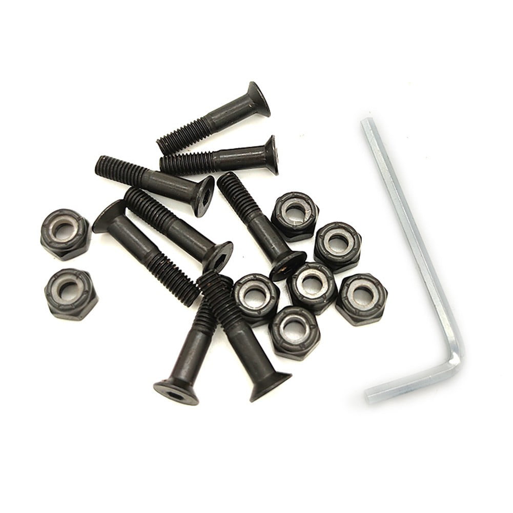 16Pcs/set Replacement Screws+Nuts Four-wheeled Skateboard Longboard Accessories 