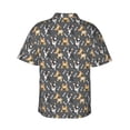 thumbnail image 3 of Fotbe Bulldog Print Hawaiian Shirt for Men Unisex Summer Beach Casual Short Sleeve Cotton Linen Button Down Shirts-Large, 3 of 9