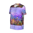 thumbnail image 2 of Rocae Colorful Purple Cosmos Flower for Breathable Men's Baseball T-Shirt Fashionable Casual Baseball Jersey, Moisture-wicking Sportswear Medium, 2 of 9