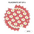 thumbnail image 2 of Placemats Set Of 4 / 6, Delicious Fried Egg Placemats For Dining Table Indoor/Outdoors Heat Resistant Washable Placemats 18" X 12", 2 of 8