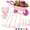 Pink, variant on JoyStone Kids Gardening Tool Set with Wheelbarrow, Watering Can, Gloves, Shovel, Rake, Apron, Durable Plastic, Ages 3-6