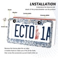 thumbnail image 3 of Aluminum License Plate Frame 2 Pack Car Exterior Accessory Car Tag Holder for Front Rear Plates Cars Decor Vintage Watercolor Floral Pattern, 3 of 7