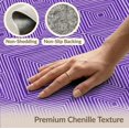 thumbnail image 6 of ODIKA 3'x5' Washable Throw Rug Stain Resistant, Low Profile, Non-Slip Plum Purple Deep Tone Gradient Chain Decorative Fuzzy for Entryway, Kitchen, Mudroom, 6 of 7