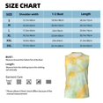 thumbnail image 6 of Fotbe Men's Yellow With Teal Marble Print Men's Sleeveless Muscle Tank Tops Casual T-Shirts for Gym Workout Beach-3X-Large, 6 of 8