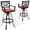 Red, variant on Crestlive Aluminum Outdoor Swivel Bar Stools with Sunbrella Cushions, Set of 2, Canvas Antique Beige