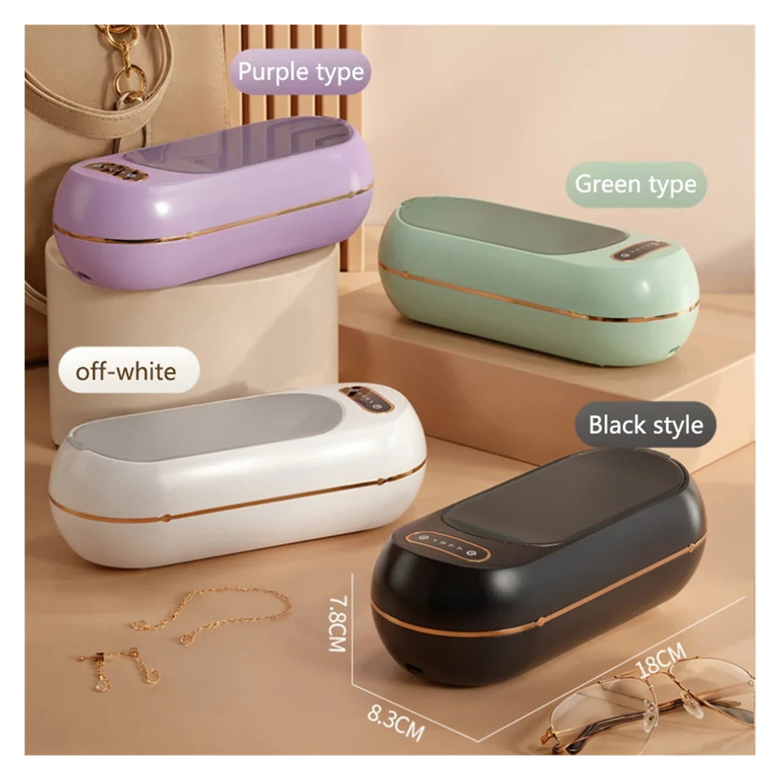 Multi-Function Electric Braces Box Invisible Retainer Denture Cleaning Machine Jewelry Cleaner