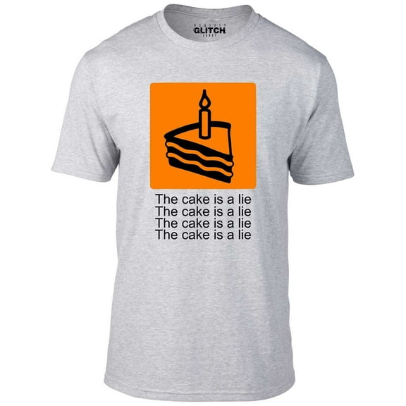 Reality Glitch The Cake is a Lie T-Shirt – Quantum Physics Paradox Science Humor Tee for Men