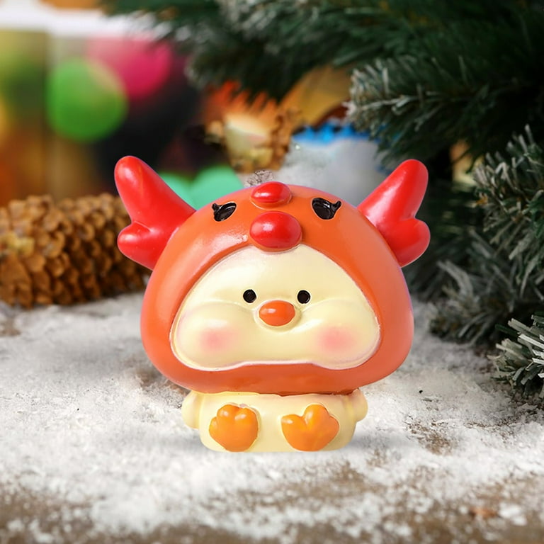 Dtydtpe Christmas Decorations Home Decor Christmas Cartoon Animal Pig Snowman Christmas Tree Cute Micro Landscape Christmas Tree Snow Decoration
