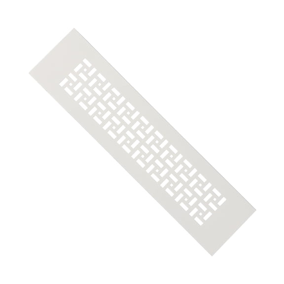 Uxcell 8x2Inch Door Air Vent Cover, 1 PCS Heavy Duty Aluminum Grille Ventilation Cover Louvered for Wardrobe Door, Warm White