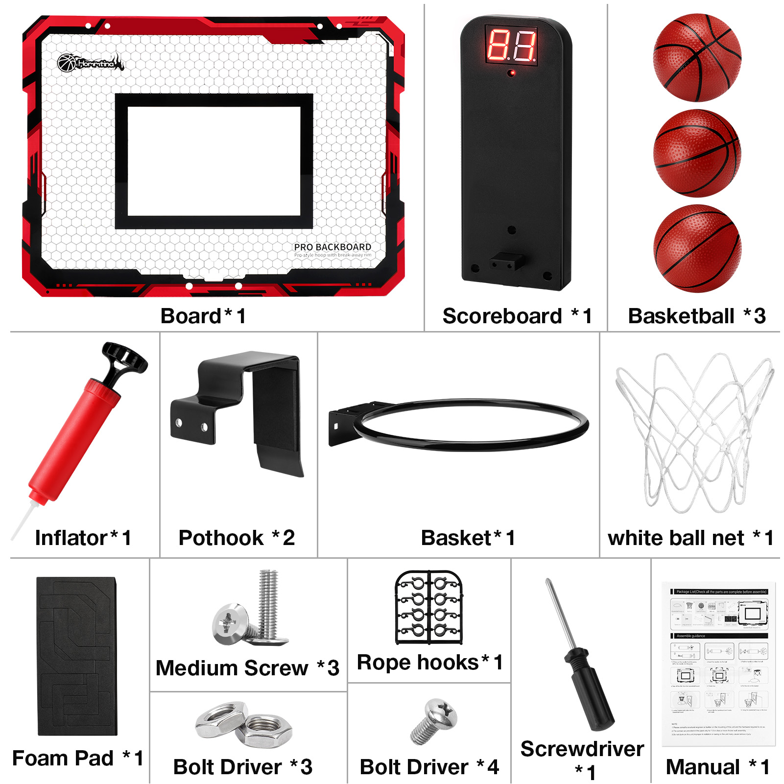 Ayieyill Mini Door Basketball Hoop with 3 Balls photo 3