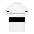 thumbnail image 6 of akafmk Boys School Uniform Shirts Short Sleeve Athletic Shirt Collared Striped Activewear Casual Summer Tops, 5-15Y, 6 of 7
