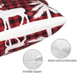 thumbnail image 3 of Zufioo Christmas Buffalo Plaid Print Double-Sided Throw Pillow Cover, Pillow Protector Home Decor - With Hidden Zipper, Suitable for Bedroom, Living Room, Car Interior-20"x30", 3 of 6